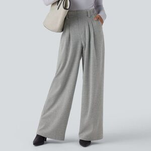 Halara Flex High Waisted Houndstooth Work Baggy Trousers with Pockets Large H-4